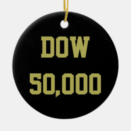 Dow 50000 beurs keramisch ornament