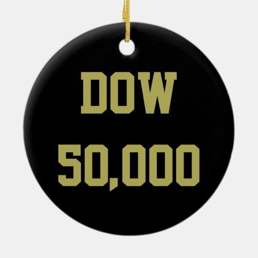 Dow 50000 beurs keramisch ornament (Achterkant)