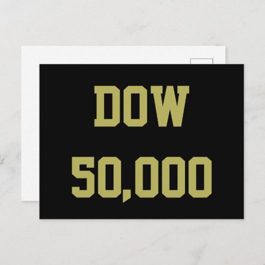 Dow 50.000 beursviering briefkaart (Voorkant / Achterkant)