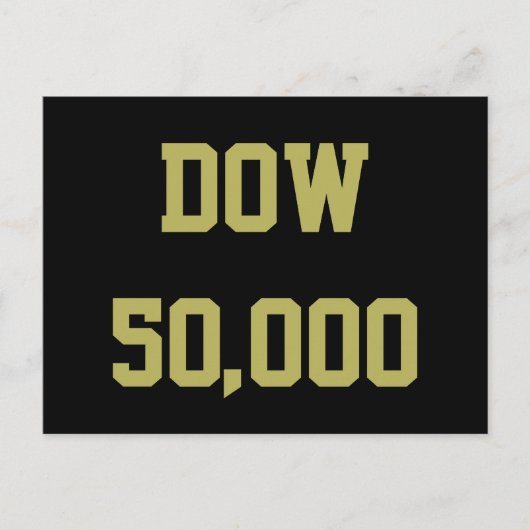 Dow 50.000 beursviering briefkaart (Voorkant)