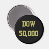 Dow 50.000 beursviering magneet (Voorkant / Achterkant)
