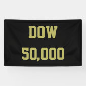 Dow 50.000 beursviering spandoek (Horizontaal)