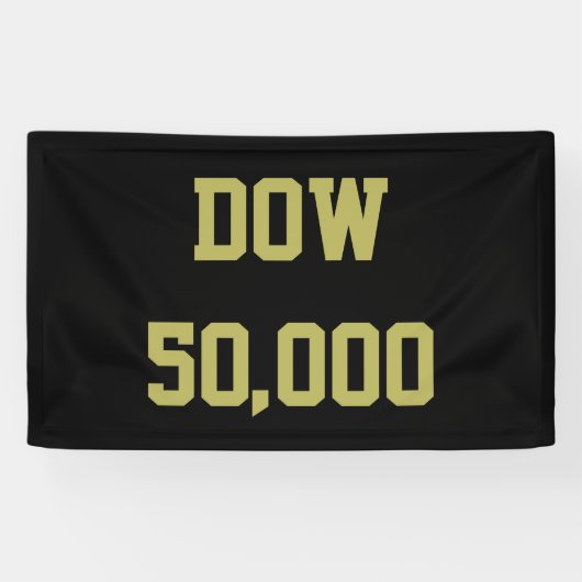 Dow 50.000 beursviering spandoek (Horizontaal)