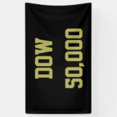 Dow 50.000 beursviering spandoek (Verticaal)