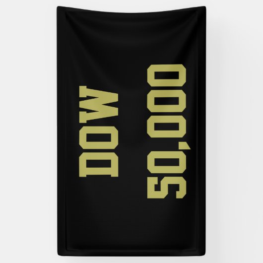 Dow 50.000 beursviering spandoek (Verticaal)
