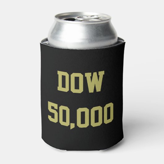 Dow 50.000 Viering op de aandelenmarkt Blikjeskoeler (Blikje Voorkant)