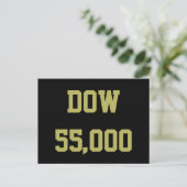 Dow 55.000 Aandelenmarkt Feest Briefkaart (Staand voorkant)