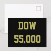 Dow 55.000 Aandelenmarkt Feest Briefkaart (Voorkant / Achterkant)