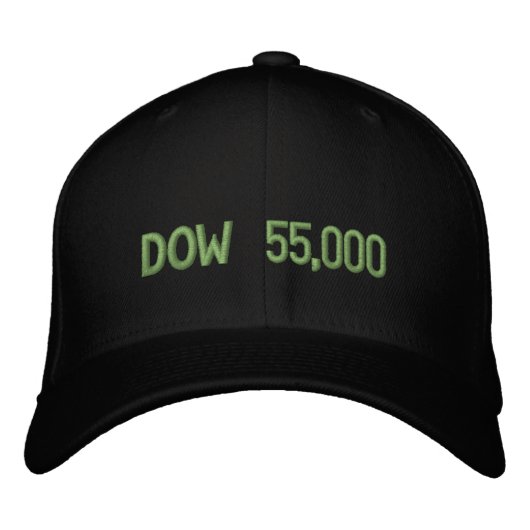 Dow 55.000 Aandelenmarkt Feest Geborduurde Pet (Voorkant)