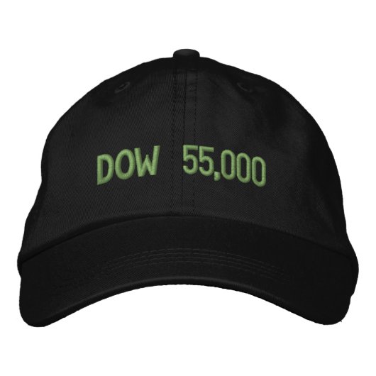 Dow 55.000 Aandelenmarkt Feest Geborduurde Pet (Voorkant)
