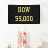 Dow 55.000 Aandelenmarkt Feest Spandoek (Insitu)