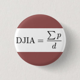 Dow Jones Divisor Pin Ronde Button 3,2 Cm