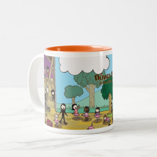 Dowa 2011_02 tweekleurige koffiemok (Voorkant links)