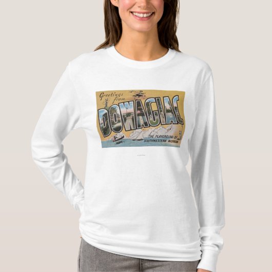 Dowagiac, Michigan - Grote lettertjes T-shirt (Voorkant)