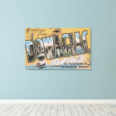 Dowagiac, Michigan - Large Letter Scenes 2 Canvas Afdruk (Insitu (Houten vloer))