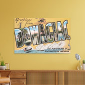 Dowagiac, Michigan - Large Letter Scenes 2 Canvas Afdruk (Insitu (Woonkamer))