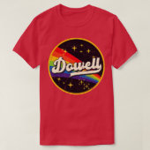 Dowell regenboog in ruimte grunge stijl t-shirt (Design voorkant)