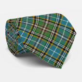 Dowling Tartan Bright Blue and Green Pset Pattern Stropdas (Opgerold)