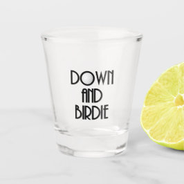 Down & Birdie Golf Shot glas