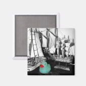 "Down by the Seaside" Rubberen eendenmagneet Magneet (Voorkant / Achterkant)