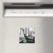 "Down by the Seaside" Rubberen eendenmagneet Magneet (Insitu (Vaatwasser))