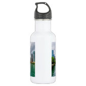 Down Chicago River Stainless Steel Water Bottle Waterfles (Achterkant)