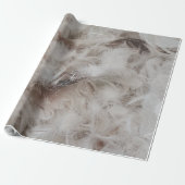 Down Comforter Feathers Fotografie Funny Cadeaupapier (Uitgerold)