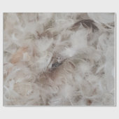 Down Comforter Feathers Fotografie Funny Cadeaupapier (Vlak)