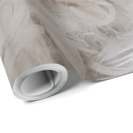 Down Comforter Feathers Fotografie Funny Cadeaupapier (Rol Hoek)