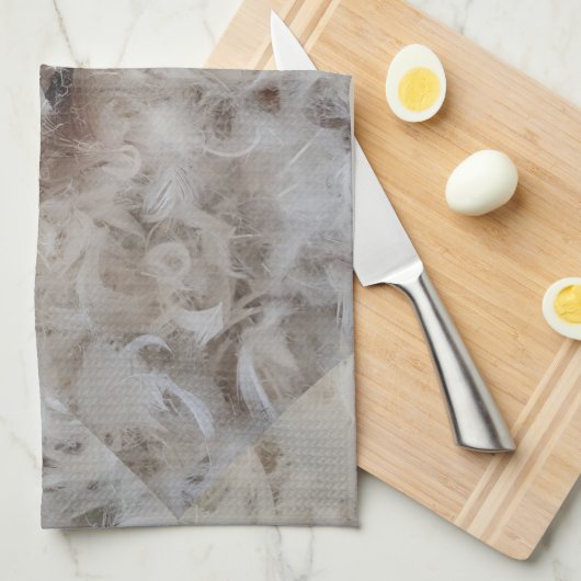 Down Comforter Feathers Fotografie Funny Theedoek (Quarter Fold)