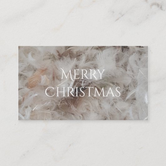 Down Comforter Feathers Fotografie Funny Visitekaartje (Voorkant)