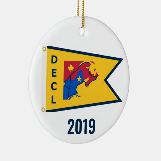 Down East Cruisers Loop (Gold, 2019) Keramisch Ornament (Rechts)
