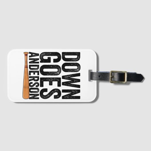 DOWN GAAT ANDERSON GRAPPIGE HONKBAL cadeau ANDERSO Bagagelabel (Voorkant (horizontaal))