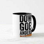 DOWN GAAT ANDERSON GRAPPIGE HONKBAL cadeau ANDERSO Mok (Voorkant rechts)
