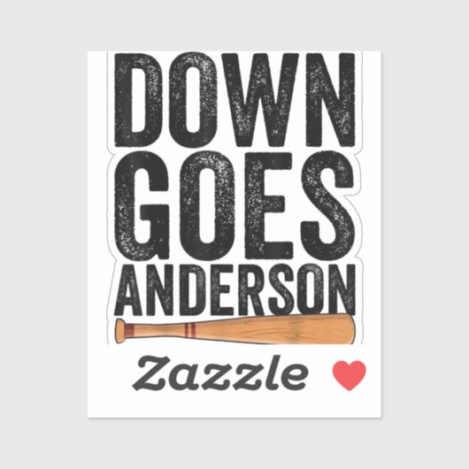 DOWN GAAT ANDERSON GRAPPIGE HONKBAL cadeau ANDERSO Sticker (Vel)