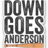 DOWN GAAT ANDERSON GRAPPIGE HONKBAL cadeau ANDERSO Sticker (Voorkant)
