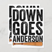 DOWN GOES ANDERSON GRAPPIG HONKBALGESCHENK ANDERSO (Voorkant / Achterkant)