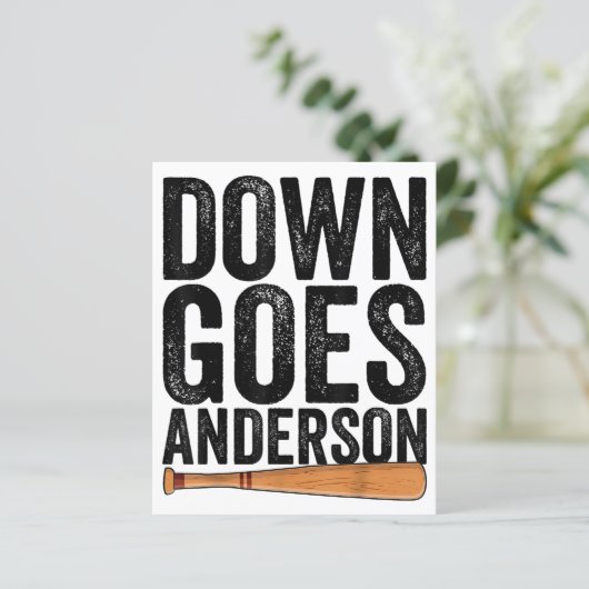 DOWN GOES ANDERSON GRAPPIG HONKBALGESCHENK ANDERSO (Staand voorkant)