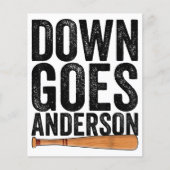 DOWN GOES ANDERSON GRAPPIG HONKBALGESCHENK ANDERSO (Voorkant)