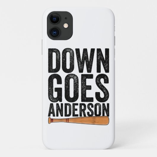 DOWN GOES ANDERSON GRAPPIG HONKBALGESCHENK ANDERSO Case-Mate iPhone CASE (Achterkant)