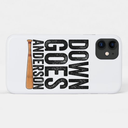 DOWN GOES ANDERSON GRAPPIG HONKBALGESCHENK ANDERSO Case-Mate iPhone CASE (Achterkant (horizontaal))