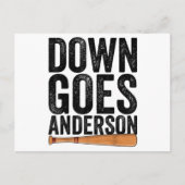 DOWN GOES ANDERSON GRAPPIG HONKBALGESCHENK ANDERSO FEESTDAGENKAART (Voorkant)