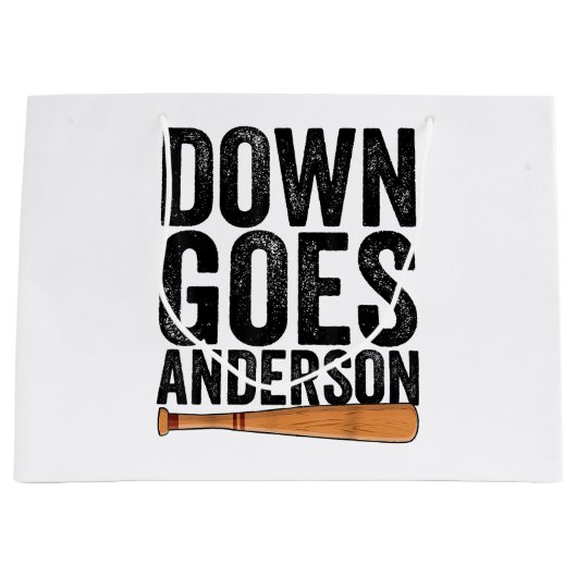 DOWN GOES ANDERSON GRAPPIG HONKBALGESCHENK ANDERSO GROOT CADEAUZAKJE (Voorkant)