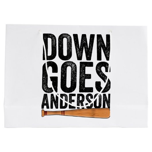 DOWN GOES ANDERSON GRAPPIG HONKBALGESCHENK ANDERSO GROOT CADEAUZAKJE (Achterkant)