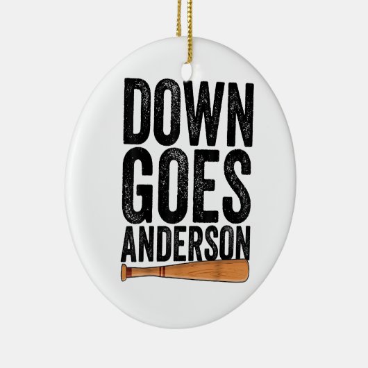 DOWN GOES ANDERSON GRAPPIG HONKBALGESCHENK ANDERSO KERAMISCH ORNAMENT (Rechts)