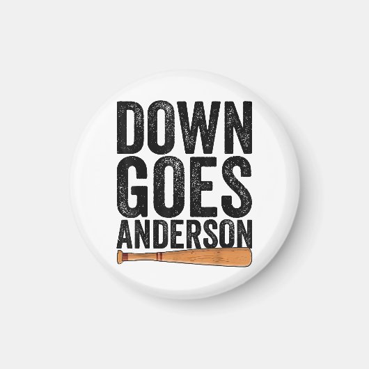 DOWN GOES ANDERSON GRAPPIG HONKBALGESCHENK ANDERSO MAGNEET (Voorkant)