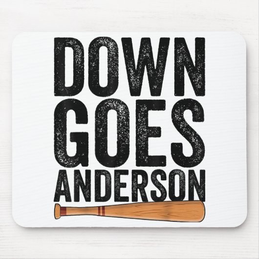 DOWN GOES ANDERSON GRAPPIG HONKBALGESCHENK ANDERSO MUISMAT (Voorkant)
