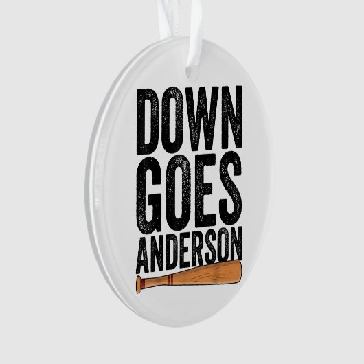 DOWN GOES ANDERSON GRAPPIG HONKBALGESCHENK ANDERSO ORNAMENT (voorkant)
