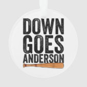 DOWN GOES ANDERSON GRAPPIG HONKBALGESCHENK ANDERSO ORNAMENT (achterkant)