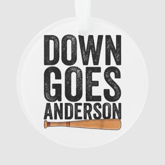 DOWN GOES ANDERSON GRAPPIG HONKBALGESCHENK ANDERSO ORNAMENT (achterkant)